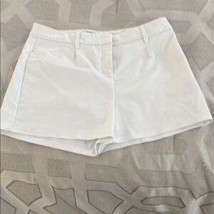 Express High Waist White Shorts